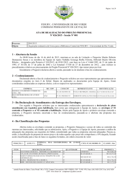 1 - Abertura da Sess&atilde;o 2 - Universidade de Rio Verde