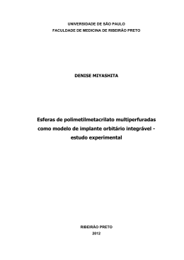 estudo experimental - Departamento de Oftalmologia