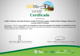 Giselle A Oliveira, Ana Paula M Duarte, Keillen M Martins - FMT-AM