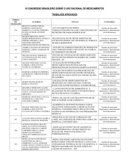iii congresso brasileiro sobre o uso racional de medicamentos