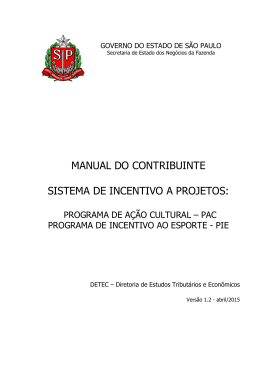 Manual do Contribuinte - Secretaria da Fazenda