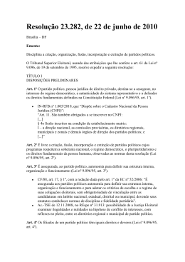 Resolu&ccedil;&atilde;o 23.282, de 22 de junho de 2010