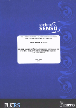O PAPEL DAS EMOÇÕES NO PROCESSO DECISÓRIO DE