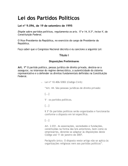 Lei NR 9.096 de 19/9/1995