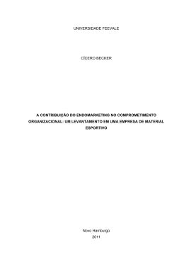 A contribui&ccedil;&atilde;o do endomarketing no comprometimento organizacional