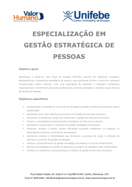 especialização em gestão estratégica de pessoas