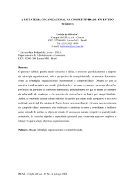 Estrat&eacute;gia competitiva