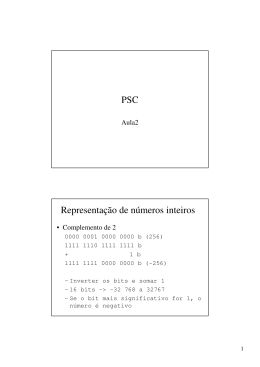 PSC Representação de números inteiros