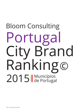 Bloom Consulting Portugal City Brand Ranking