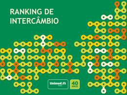 RANKING DE INTERC&Acirc;MBIO