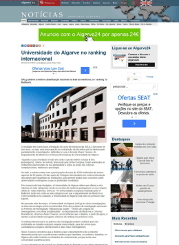 Universidade do Algarve no ranking internacional