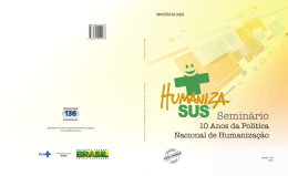Semin&aacute;rio 10 Anos da Pol&iacute;tica Nacional de Humaniza&ccedil;&atilde;o
