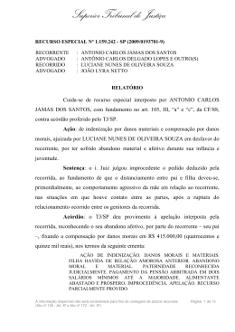 julgado do stj condenando pai por abandono afetivo. voto da