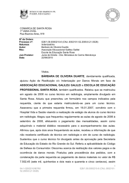 Vistos. B&Aacute;RBARA DE OLIVEIRA DUARTE, devidamente qualificada