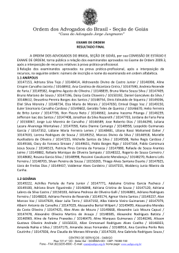 lista de aprovados - OAB-Go