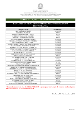 EDITAL N&ordm; 126 2015