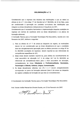 DELIBERA&Ccedil;&Atilde;O n.&deg; 3
