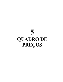 quadro de preços - orçamento