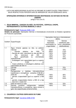 produtos sujeitos a substitui&ccedil;&atilde;o tribut&aacute;ria