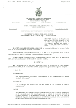 SEF AZ/AM - Decreto Estadual 35772_15 P&aacute;gina 1 de 7