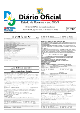 26 - Imprensa Oficial do Estado de Roraima