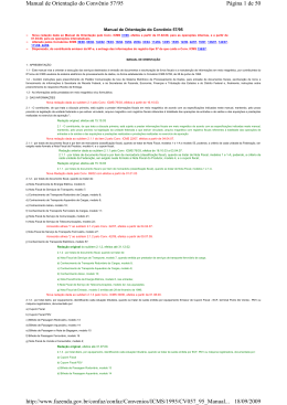 P&aacute;gina 1 de 50 Manual de Orienta&ccedil;&atilde;o do Conv&ecirc;nio 57/95