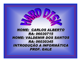 NOME: CARLOS ALBERTO RA: 06030715 NOME