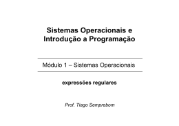 Sistemas Operacionais e Introdução a Programação