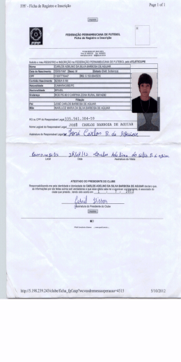 Carlos Adelino/ficha - Federa&ccedil;&atilde;o Pernambucana de Futebol