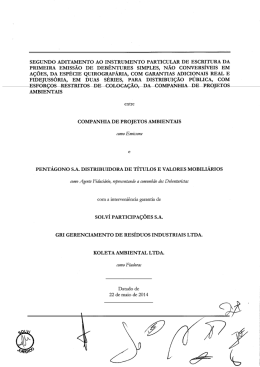 segundo aditamento ao instrumento particular de escritura da