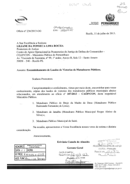 Laudo de vistoria produzido pela Adagro em junho/2013