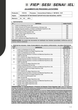 JULGAMENTO DE PROCESSO LICITAT&Oacute;RIO