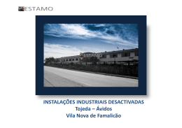 INSTALA&Ccedil;&Otilde;ES INDUSTRIAIS DESACTIVADAS Tojeda