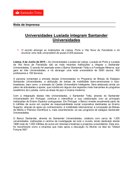 Universidades Lusíada integram Santander