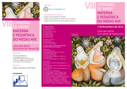 Jornadas de sa&uacute;de Materna e PedI&aacute;trIca do M&eacute;dIo aVe Jornadas de
