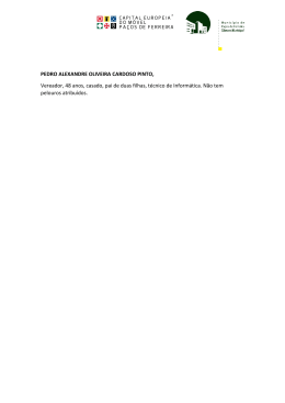 PEDRO ALEXANDRE OLIVEIRA CARDOSO PINTO, Vereador, 48