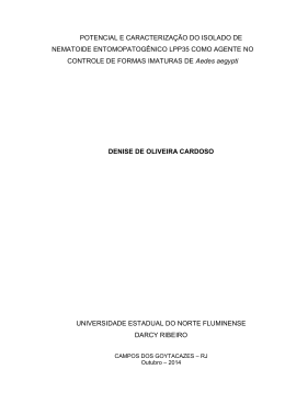 POTENCIAL E CARACTERIZA&Ccedil;&Atilde;O DO ISOLADO DE