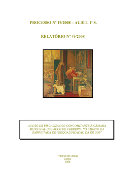RELATO Nº 1/99 - Tribunal de Contas