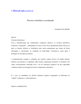 Processo eletr&ocirc;nico escrutinado