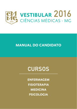 Manual do Candidato 2016 - Ciências Médicas de Minas Gerais