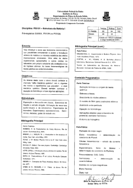 FIS101 - Estrutura da Materia I