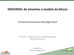 Workshop: Geologia - De Amostras a Modelo de Blocos