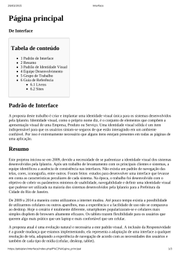 Especifica&ccedil;&otilde;es T&eacute;cnicas do padr&atilde;o