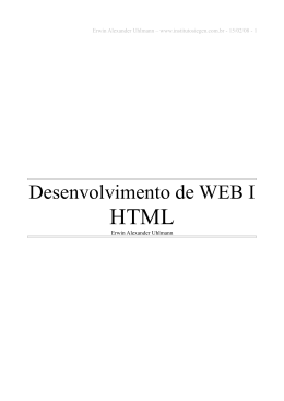 Desenvolvimento de WEB I