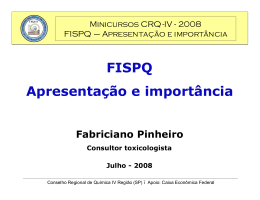 Fispq - Apresentação e importância (palestra mais anexos)