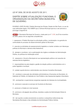 lei sobre atualiza&ccedil;&atilde;o funcional e organiza&ccedil;&atilde;o da - Ol&iacute;mpia-SP