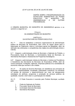 LEI N&ordm; 2231 - Prefeitura de Ananindeua