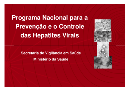 hepatites - Ministerio da Saude
