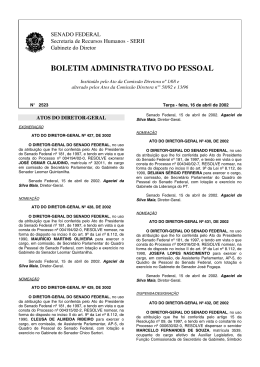 BOLETIM ADMINISTRATIVO DO PESSOAL