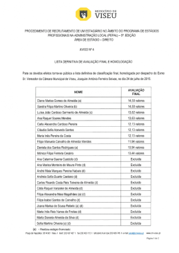 Aviso n&ordm;4 - Lista definitiva da Avalia&ccedil;&atilde;o Final e Homologa&ccedil;&atilde;o